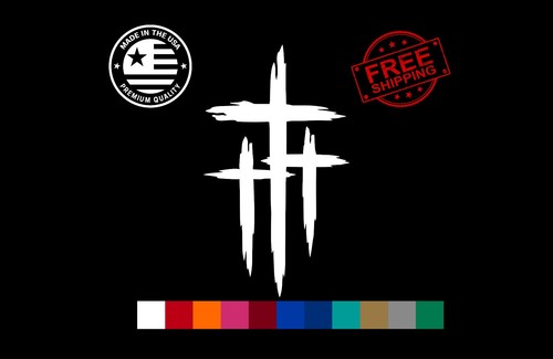 Cross vinyl decal - vinyl, 3